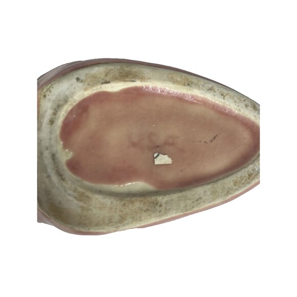 Vintage Ceramic Shoe Planter  Made in USA Pink High Heel Succulent Pot - Picture 7 of 10